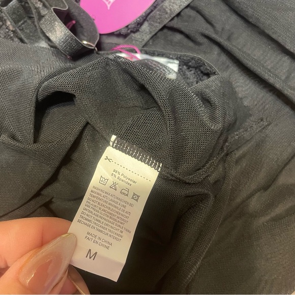 AVIDLOVE NWT MED Chic Black Lace Chemise - Picture 8 of 9